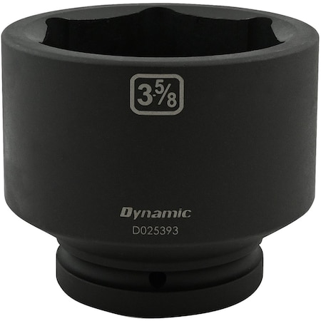 Dynamic 1" Drive Standard Socket, Black Phosphate, Tools 3-5/8" X 1" Drive, 6 Point Standard Length D025393